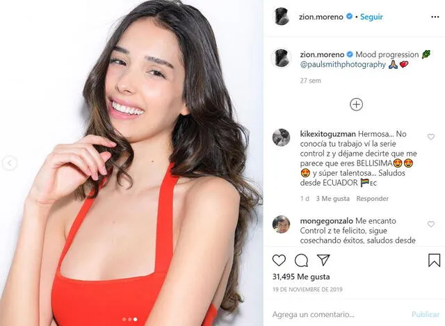 Zion Morena es la nueva actriz que causa sensación en redes sociales - Crédito: Instragram