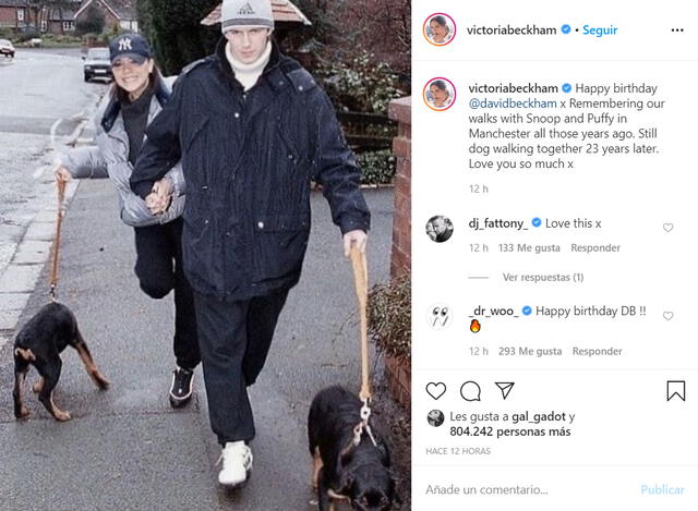 La tierna publicación en Instagram de Victoria Beckham.