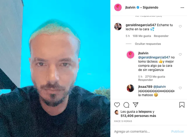 J Balvin en Instagram