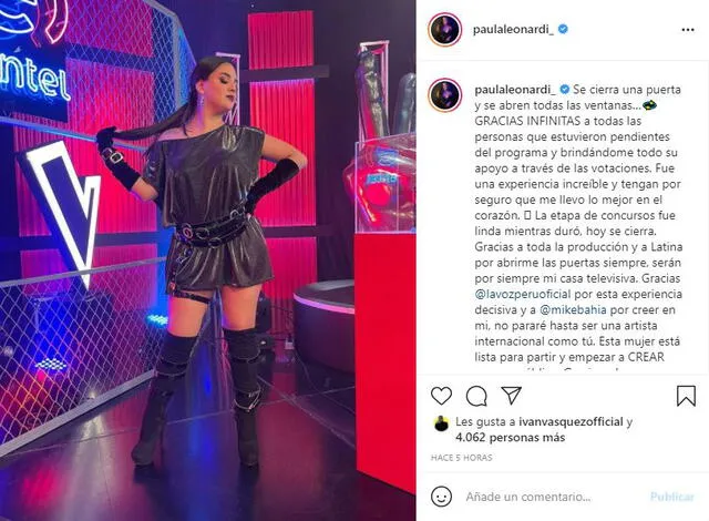 Paula Leonardi en La voz Perú