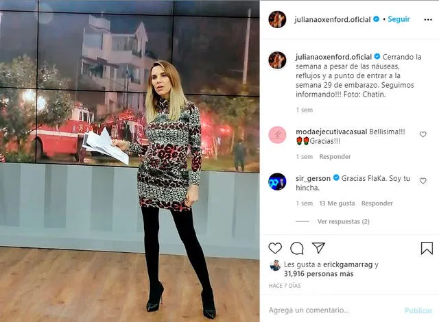 Foto captura: Juliana xenford Instagram