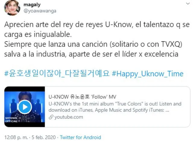 Fans saludan a U-Know de TVXQ