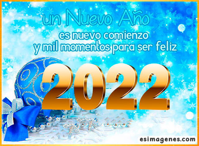 Tarjetas de Feliz Año Nuevo 2022. Foto: Es Imágenes