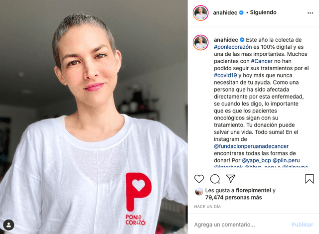Anahí de Cárdenas en Instagram