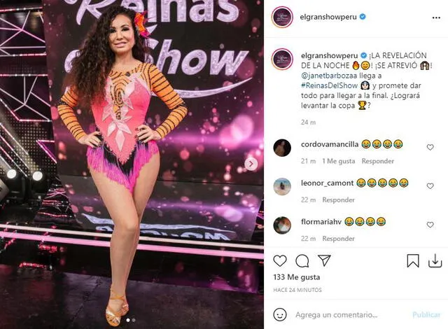 Janet Barboza sorprende en Reinas del show. Foto: captura/Instagram