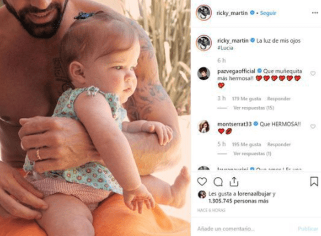 Ricky Martin y su hija Lucía