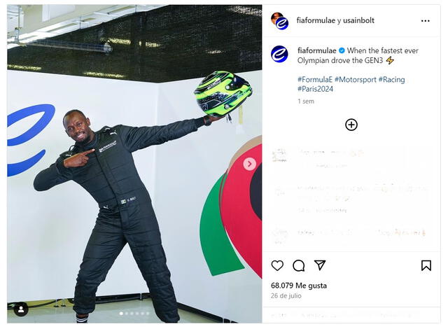 <em> Usain Bolt mantiene su estado físico en 2024. Foto: captura de Instagram</em>   