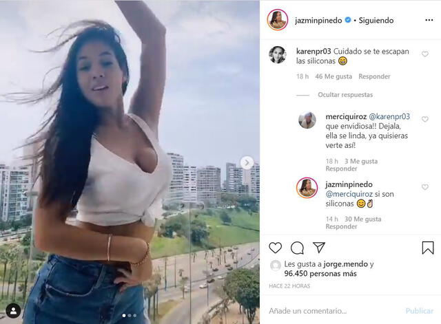 Jazmín Pinedo recibe críticas en Instagram