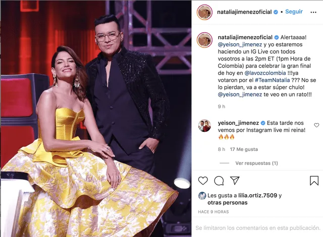 Natalia Jiménez calienta motores para la final de La voz senior