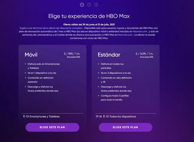 Paquetes para acceder a HBO Max en Perú. Foto: HBO Max