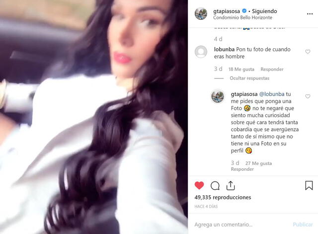 Video de Génesis Tapia en Instagram