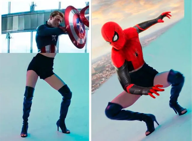 BLACKPINK: meme ‘Did It Work’ con Lisa y el Capitán América y Spiderman.  Captura Twitter.