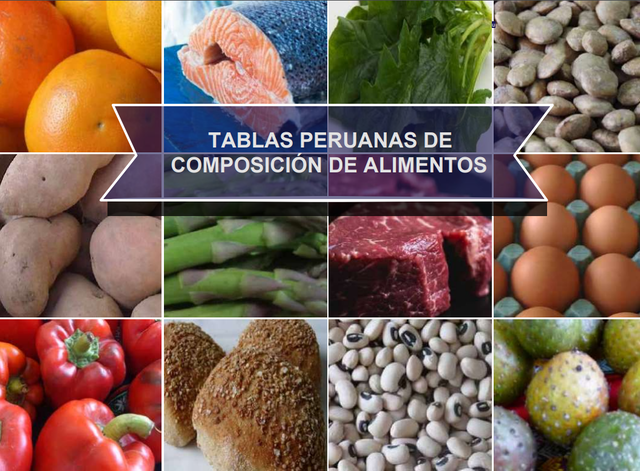 Imagen del documento de la Tabla peruana de composición alimentos. Foto: captura del documento del INS.