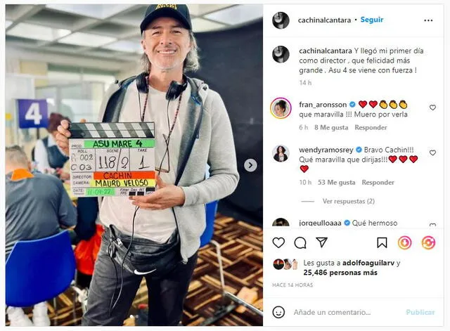 Carlos Alcántara dirigirá "Asu Mare 4". Foto: captura/Instagram