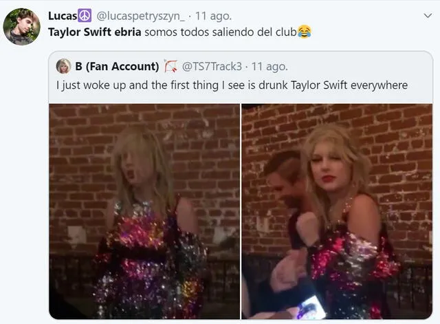 Hilarantes memes de Taylor Swift tras video de cantante en estado de ebriedad
