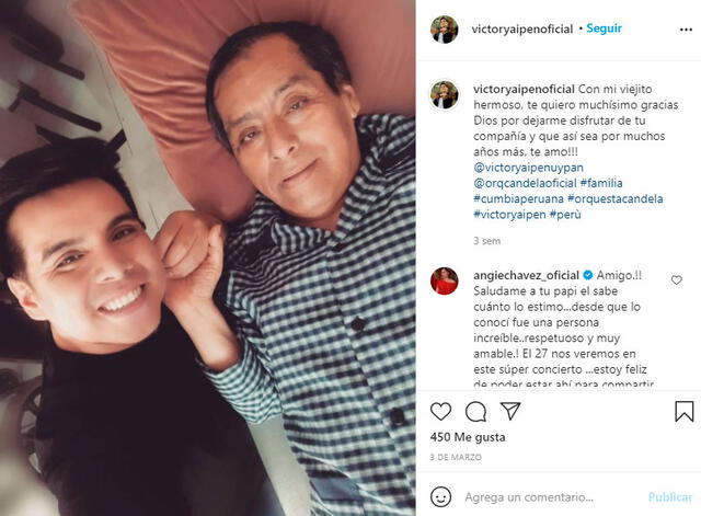 Víctor Yaipén dedicó emotivo mensaje a su padre por medio de las redes sociales, Foto: Víctor Yaipén Instagram