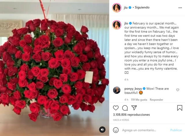 Jennifer López y Alex Rodríguez se dedicaron emotivos mensajes por San Valentín. Foto: Alex Rodríguez Instagram