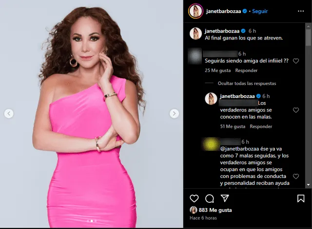Janet Barboza interactuó con sus seguidores. Foto: Instagram/Janet Barboza   