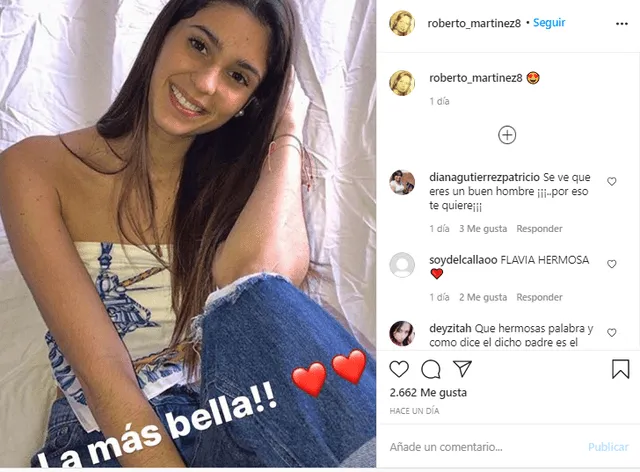 Flavia Ramos y Roberto Martínez son muy cercanos. Foto: Captura Instagram.