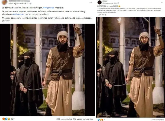 Publicaciones. Foto: capturas en Facebook.