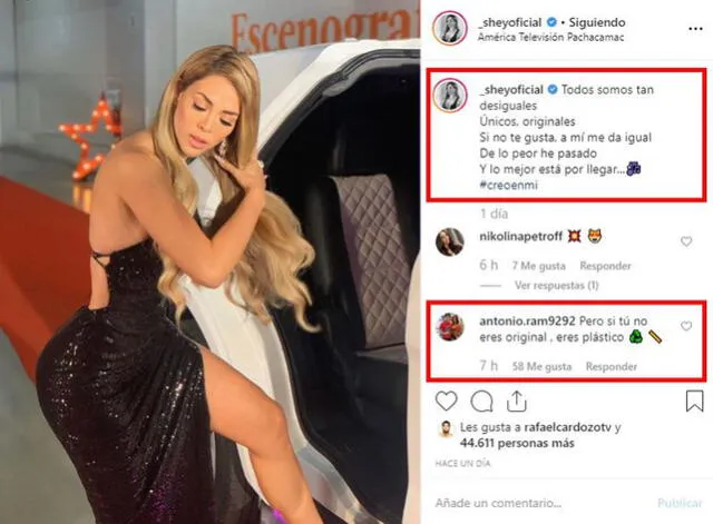 Sheyla Rojas enfurece con usuario que la llamó “plástica” [FOTOS]