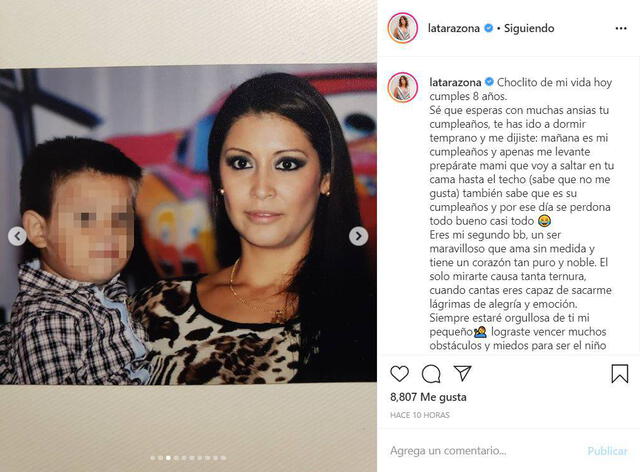 Karla Tarazona envía emotivo mensaje a su hijo con Leonard León