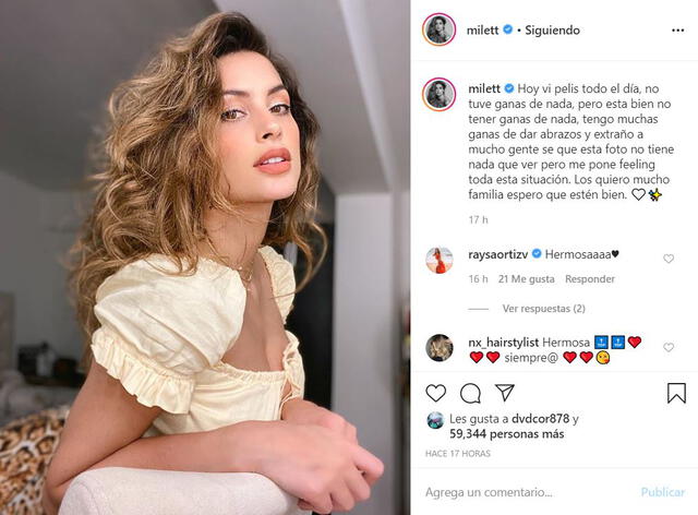 Milett Figueroa se pronuncia en Instagram