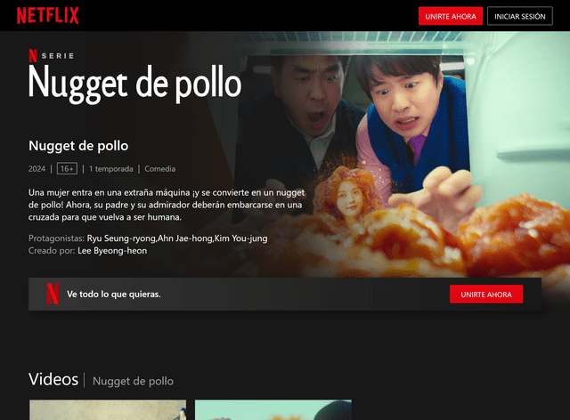 'Nugget de pollo' se estrenó el 15 de marzo. Foto: captura de Netflix 