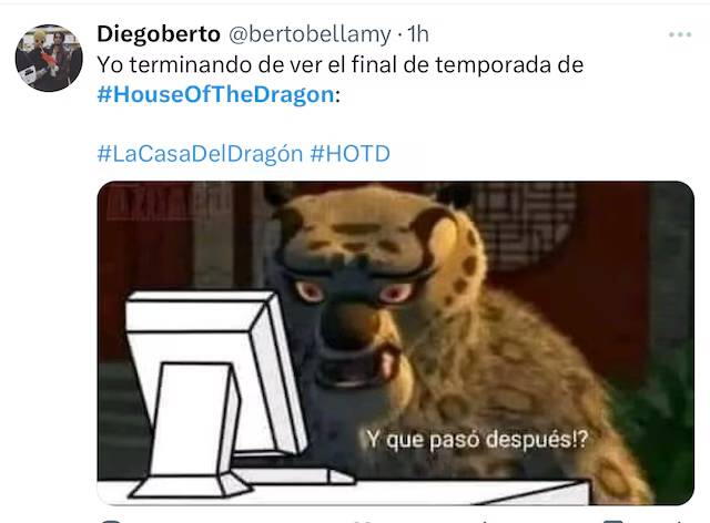  Memes del final de ‘House of the Dragon’ temporada 2. Foto: captura    