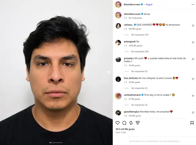 Curwen bloquea comentarios en Instagram