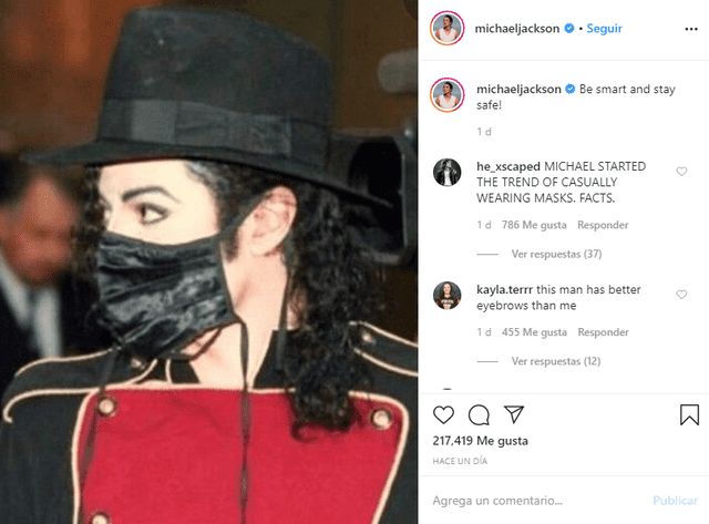 Michael Jackson pide a sus seguidores se queden en casa por el coronavirus.