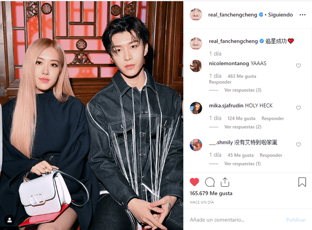 Chengcheng compartió foto en Instagram y fans quedaron encantadas por su belleza.