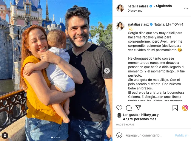 Natalia Salas tras comprometerse con Sergio Coloma en Disneyland: “Fue perfecto”
