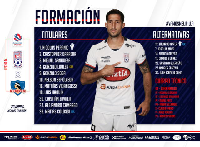 Colo Colo enfrentará a Melipilla por el Campeonato Nacional Chileno. Foto: Club Colo Colo