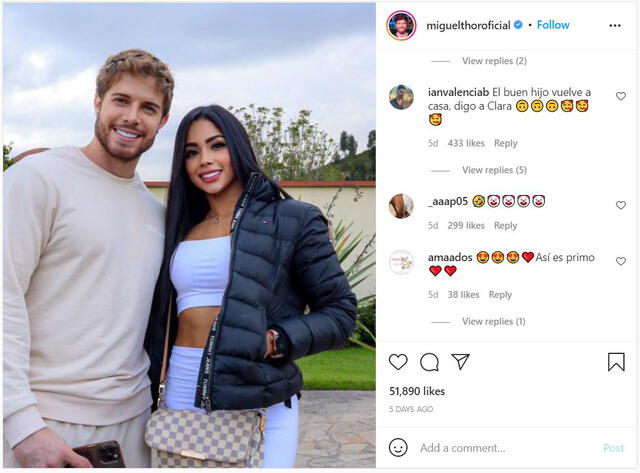 El anuncio de que regresaron fue criticado por los seguidores de Miguel Álvarez. Foto: Instagram/Miguel Álvarez