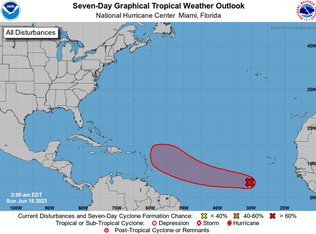 El Centro Nacional de Huracanes alerta sobre un posible ciclón tropical en Venezuela. Foto: captura/NHC.