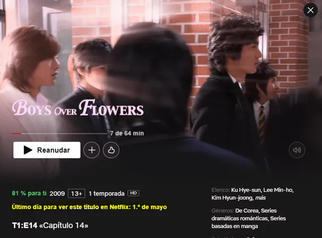 Boys over flowers, Netflix, Lee Min Ho, Goo Hye Sun