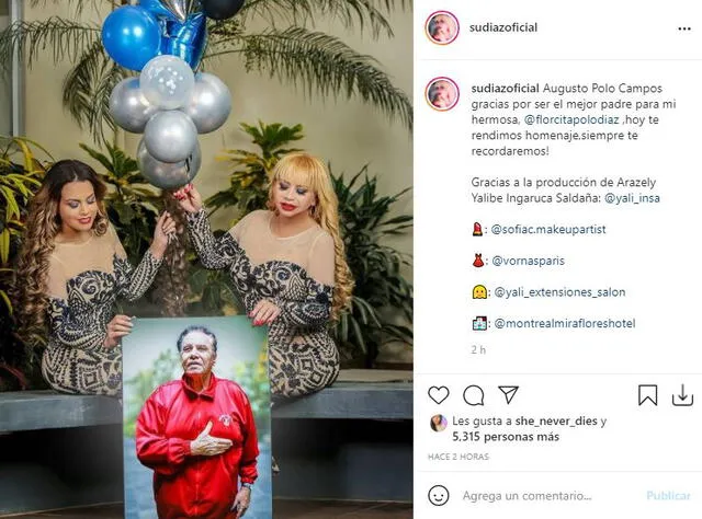 Publicación de Susy Díaz. Foto: captura/Instagram