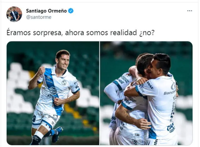 Publicación en Twitter de Santiago Ormeño.