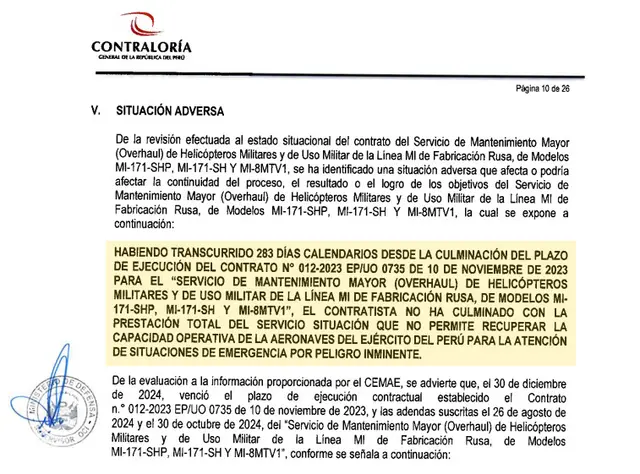 Milenium Veladi | Contraloría | CGR | Centro de Mantenimiento Aeronáutico del Ejército | CEMAE | Ejército peruano Milenium Veladi | Contraloría | CGR | Centro de Mantenimiento Aeronáutico del Ejército | CEMAE | Ejército peruano