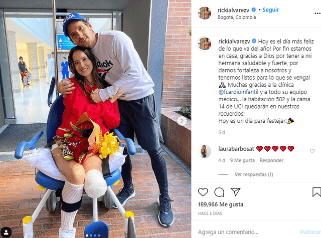 Ricki y Daniela Álvarez son muy cercanos. Foto: Captura Instagram.