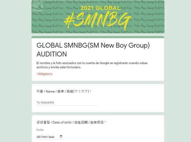 SMNBG, 2021 SM Global Audition, Kpop
