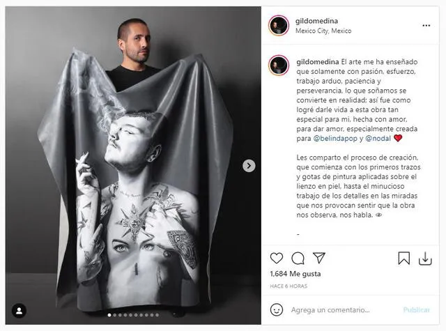 Publicación de artista mexicano. Foto: captura/Instagram