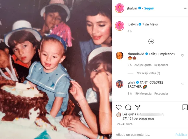 J Balvin cumple 35 años y lo celebra con tierna foto de su infancia en Instagram.