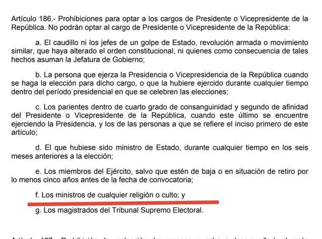  Artículo utilizado para cuestionar a Guerra Lemus. Foto: Constitución Política de Guatemala    