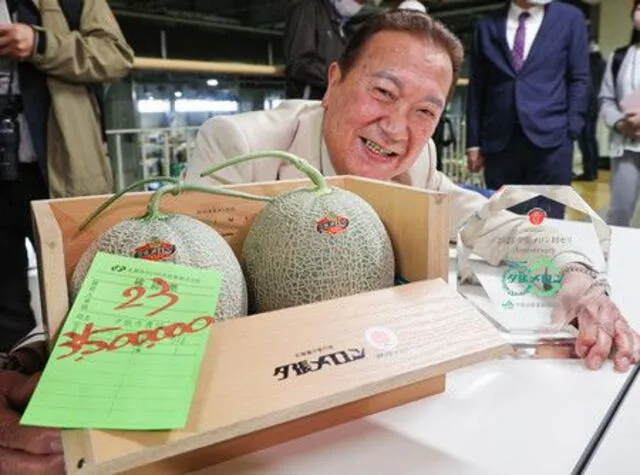 La fruta más cara del mundo actualmente es el Melón Yubari King, cultivado exclusivamente en la pequeña ciudad de Yubari, Hokkaido, Japón. Foto: Nippon   