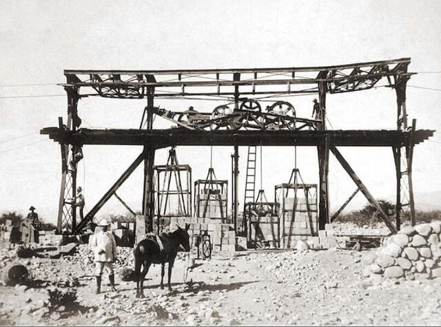 El cable carril más grande del mundo, conocido como La Mejicana, fue una obra monumental de ingeniería. Foto: La Nacion/Max Cooper.   