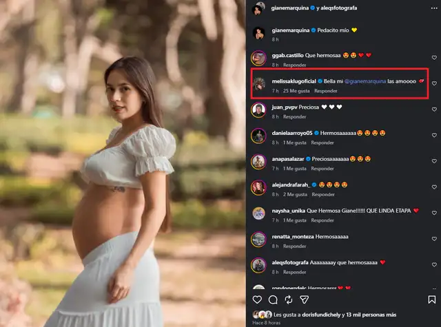 Gianella Marquina Klug se convertirá en madre por primera vez. Foto: Instagram.   