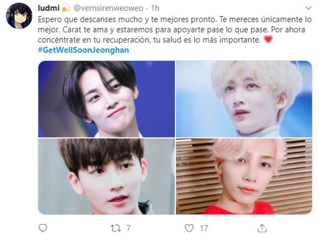 CARAT muestra su apoyo a Jeonghan.