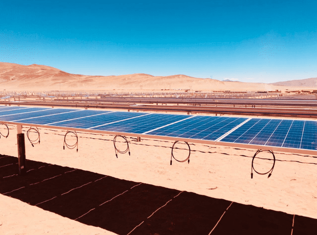 El Parque Solar Cauchari, ubicado en la provincia argentina de Jujuy a 4.200 metros sobre el nivel del mar, es la planta solar más grande de Sudamérica. Foto: Gobierno de Argentina   